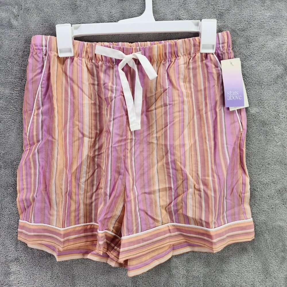 Womens Simply Cool Pajama Shorts Stars Above Rose Pink Size M